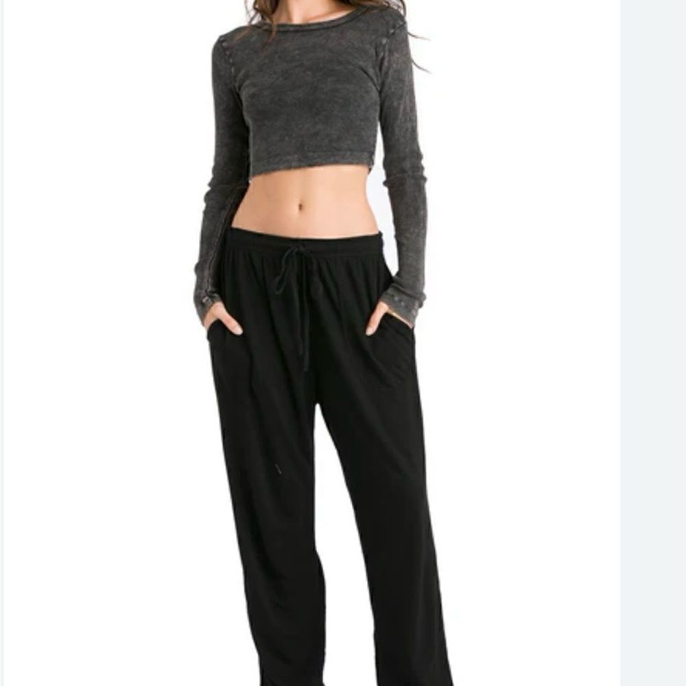 Hardtail Guru Black Drawstring Women’s Pants NWT pockets free form, Made in USA